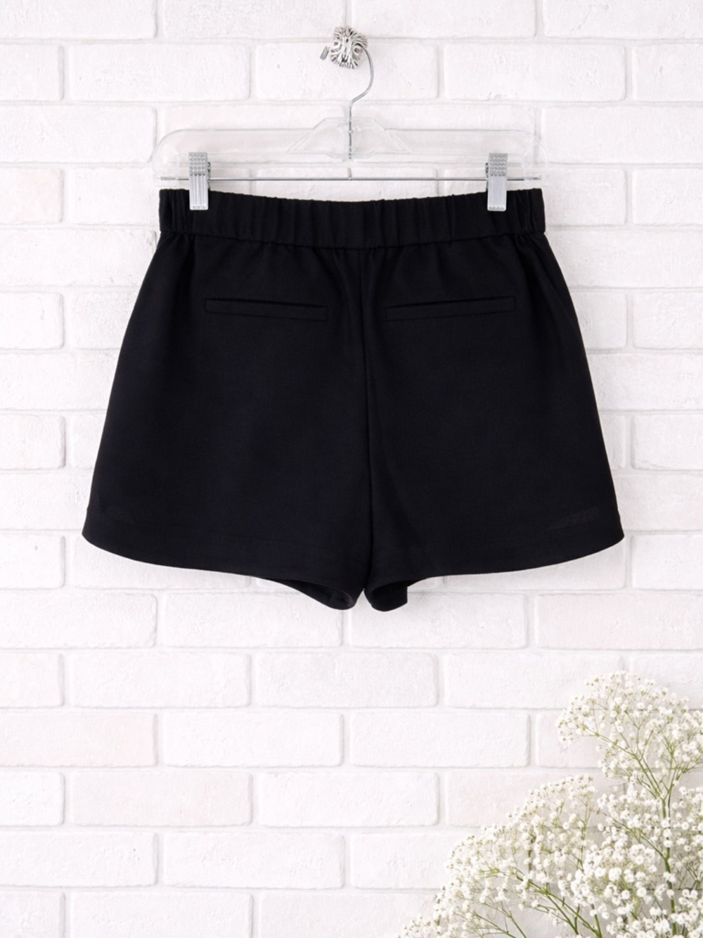 Madewell Drapey Pull On Shorts in True Black Size XXS